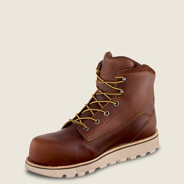 Red Wing Safety Boots Brown - Red Wing Mens Traction Tred Lite - 6-inch Waterproof Toe - JGATF-3425